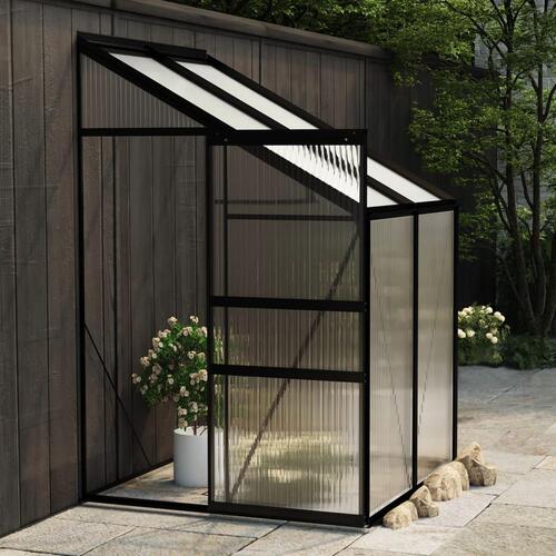 Drivhus 2,7 m² aluminium antracitgrå