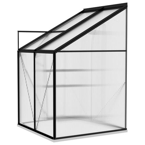 Drivhus 2,7 m² aluminium antracitgrå
