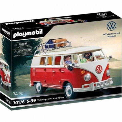 Legetøj Playmobil Volkswagen T1 Campingbus 70176 - Rød (74 dele)