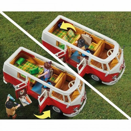 Legetøj Playmobil Volkswagen T1 Campingbus 70176 - Rød (74 dele)
