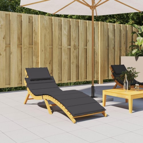 Hynde til liggestol 186×58×4 cm i oxfordstof - sort