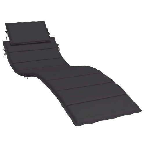 Hynde til liggestol 186×58×4 cm i oxfordstof - sort