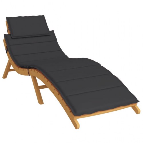 Hynde til liggestol 186×58×4 cm i oxfordstof - sort