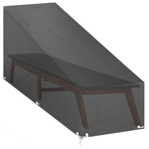 Overtræk til liggestole 2 stk. 205x75x40/70 cm polyethylen