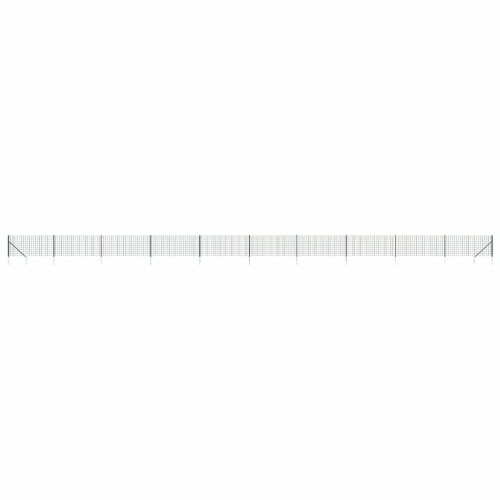 Trådhegn med jordspyd 1 × 25 m - grøn, galvaniseret stål med PVC