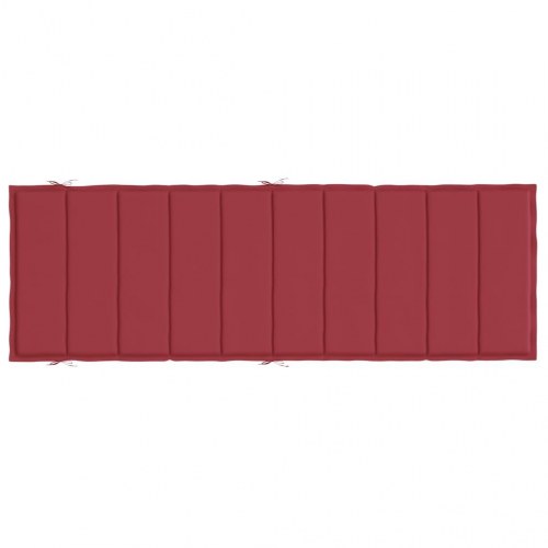Hynde til liggestol 186×58×4 cm i oxfordstof - vinrød