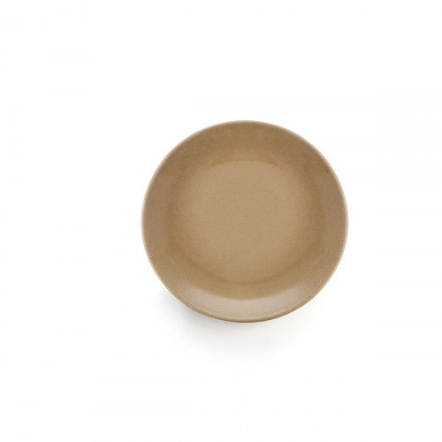 Anaflor flad middagstallerken - beige keramik, bagt ler (8 stk.)