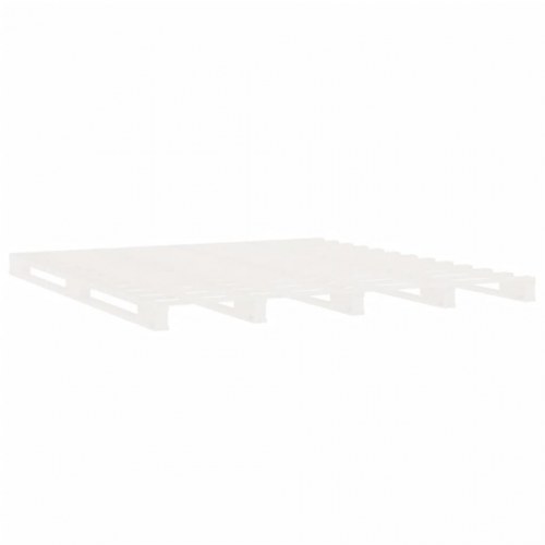 Sengeramme uden madras 120x200 cm massivt fyrretræ hvid