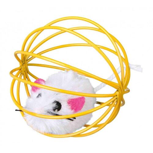 Legetøj Trixie Mouse in a Wire Ball Multifarvet Polyester