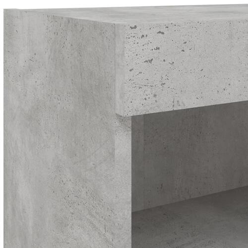 Tv-borde 2 stk. med LED-lys 80x30x30 cm betongrå