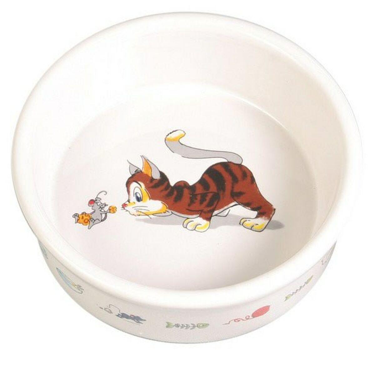 Kat Feeder Trixie Hvid Porcelæn 11 cm