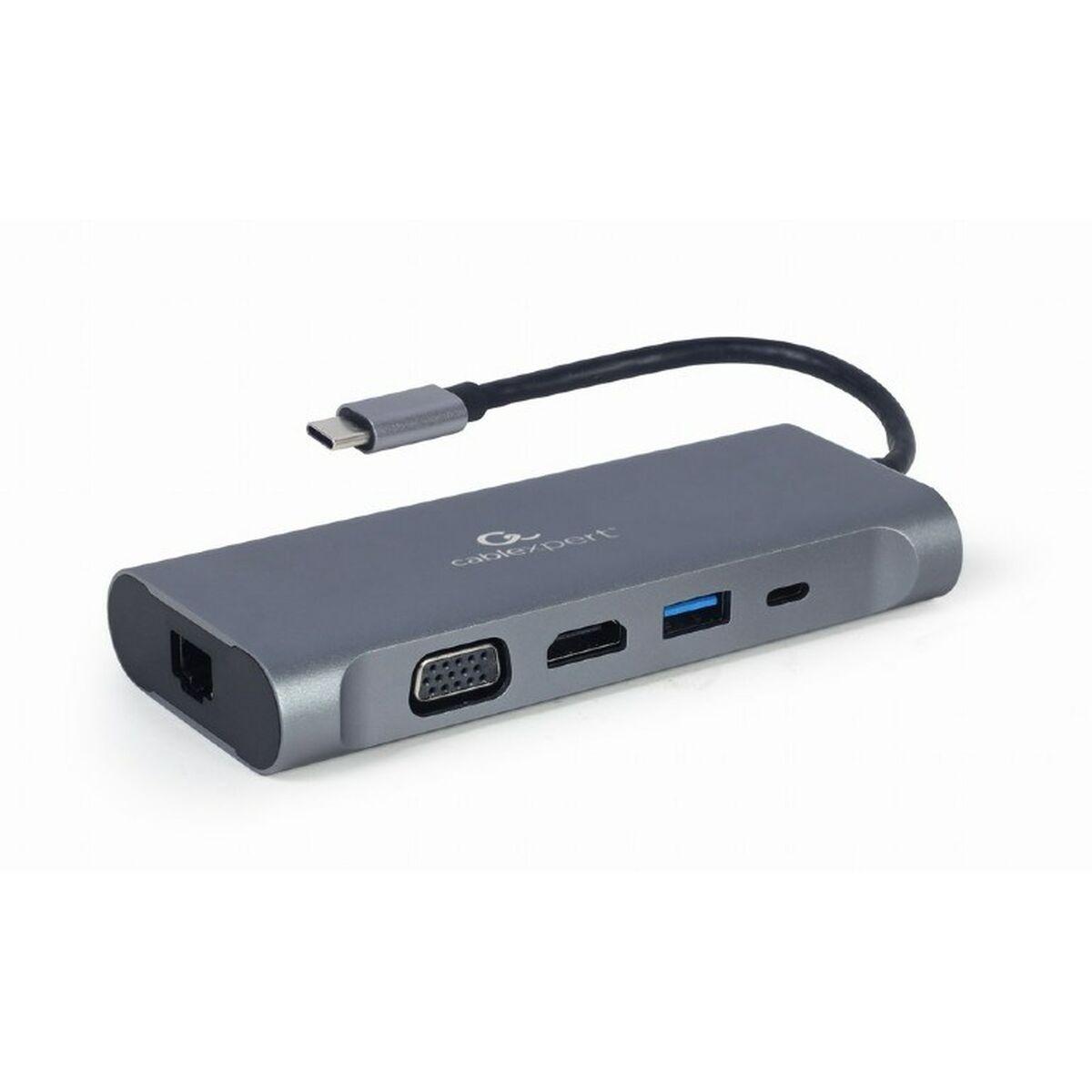 USB-C Hub GEMBIRD A-CM-COMBO7-01 Grå 100 W