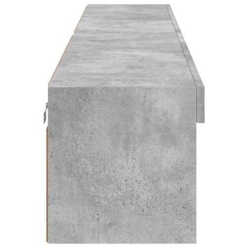 Tv-borde 2 stk. med LED-lys 100x30x30 cm betongrå