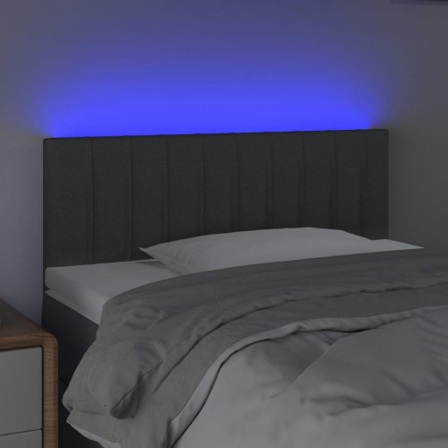 Sengegavl med LED-lys 100 x 5 x 78/88 cm - mørkegrå