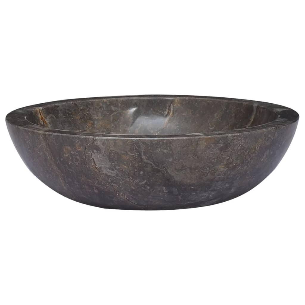 Håndvask Ø40x12 cm marmor grå