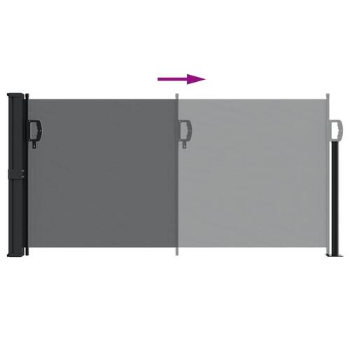 Sidemarkise 100x300 cm sammenrullelig sort