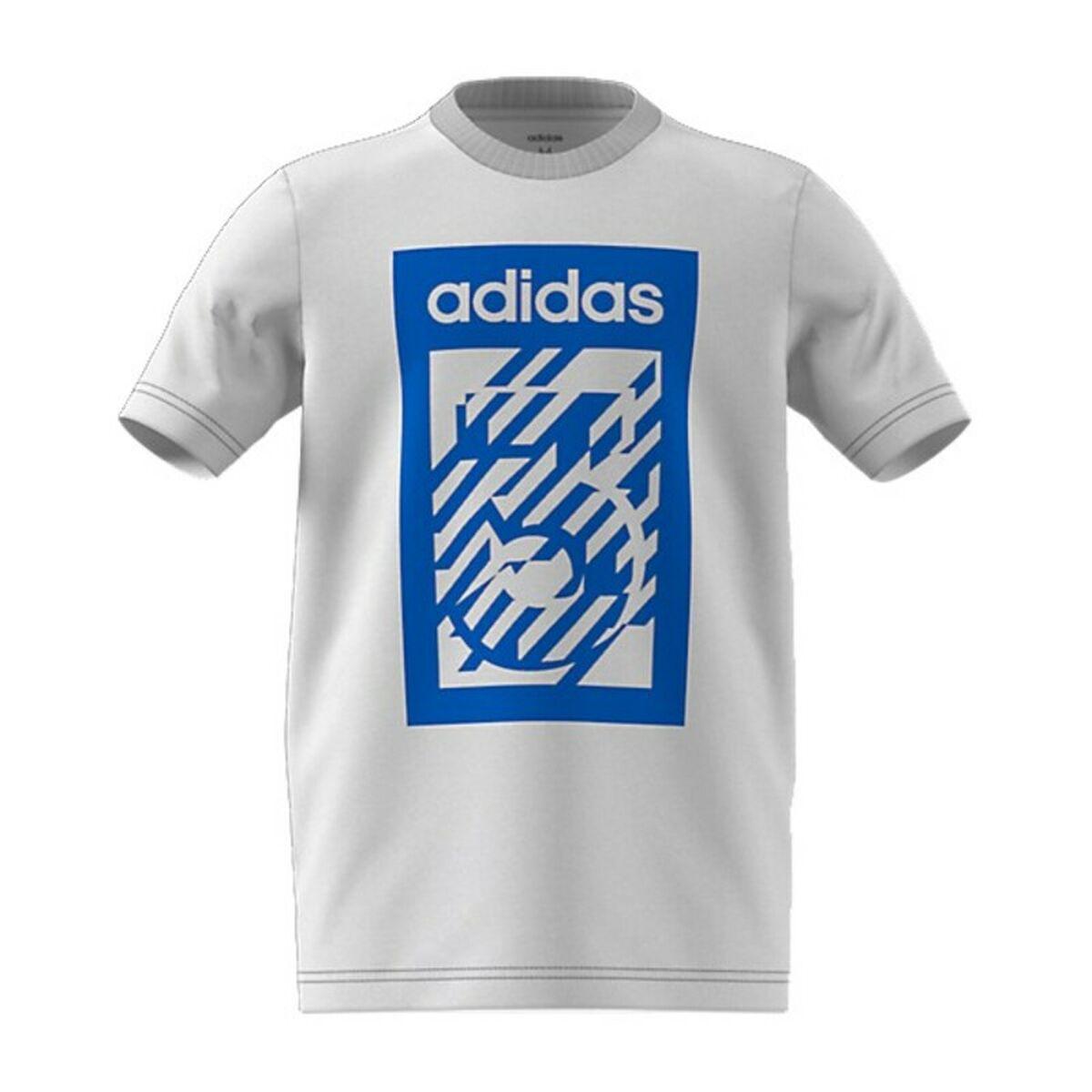 Børne Kortærmet T-shirt Adidas G Bold Crew Hvid XL