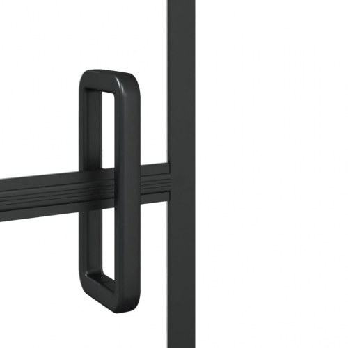 Bruseafskærmning 116x140 cm sikkerhedsglas sort