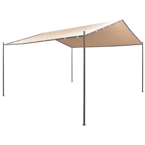 Lysthus pavillon telt overdækning 4 x 4 m stål beige