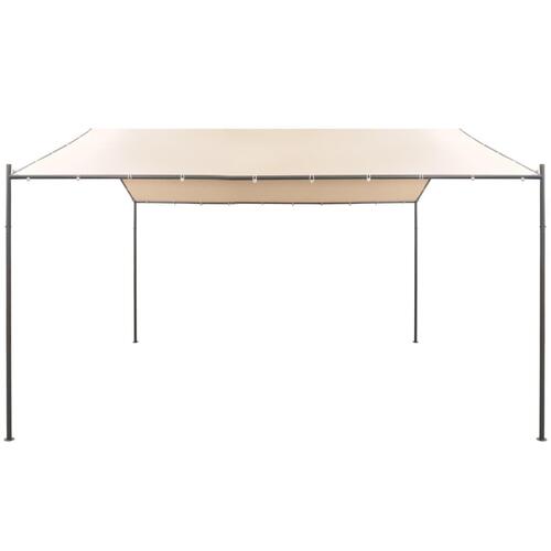 Lysthus pavillon telt overdækning 4 x 4 m stål beige