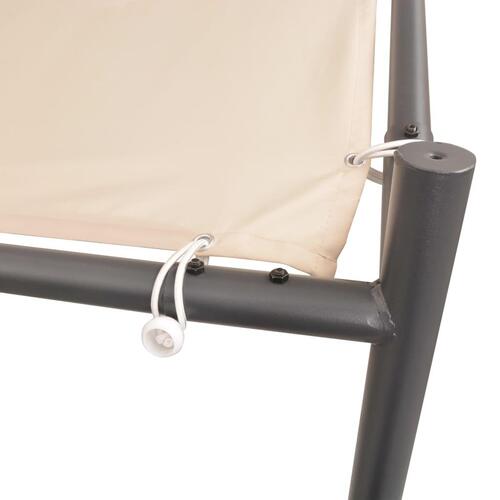 Lysthus pavillon telt overdækning 4 x 4 m stål beige