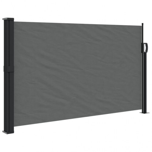 Udtrækkelig sidemarkise - antracit 117 × 300 cm