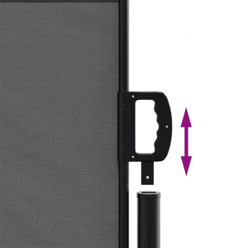 Udtrækkelig sidemarkise - antracit 117 × 300 cm