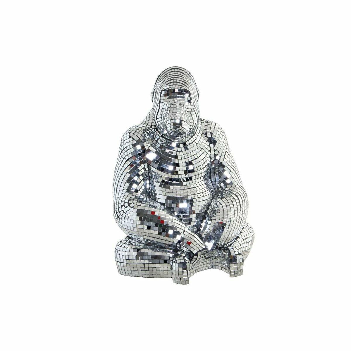 Dekorativ Figur Sølvfarvet Harpiks Gorilla 35 X 31 X 46 Cm
