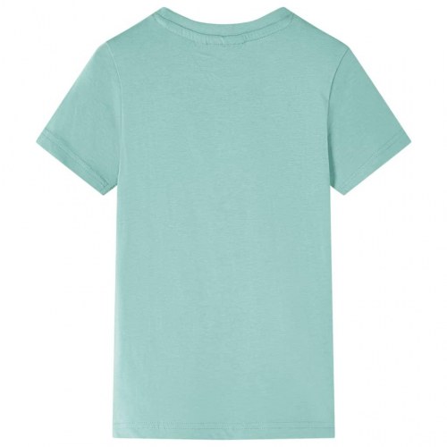 T-shirt til børn med dinosaurprint str. 116 - lys kakifarve