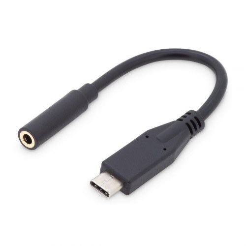 USB-C til 3,5 mm jack adapter 20 cm - Digitus by Assmann AK-300321-002-S (sort)