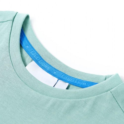 T-shirt til børn str. 92 lys kakifarve