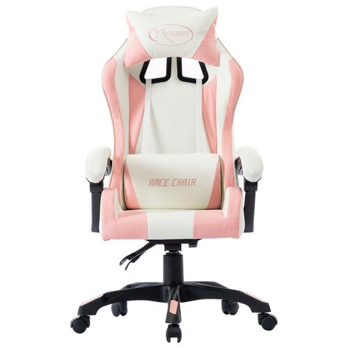 Gamerstol kunstlæder lyserød