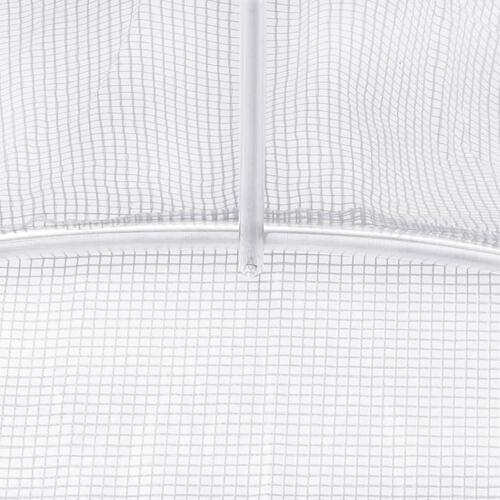 Drivhus med stålstel 4 m² 2x2x2 m hvid