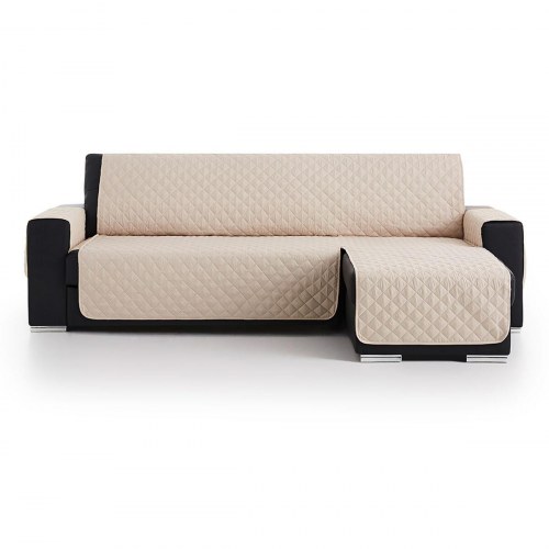 Belmarti sofabetræk til chaise longue - beige, med puder, ca. 200 cm