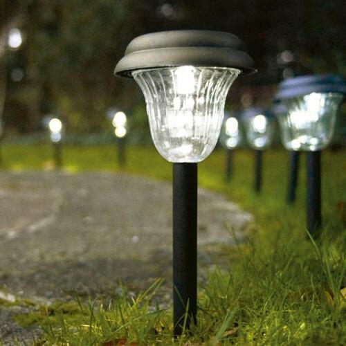 Aktive solcelle-havelys - sæt á 6 dele, LED, IP44 (4 pakker)