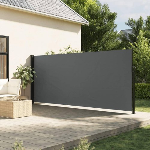 Udtrækkelig sidemarkise antracit 160x300 cm