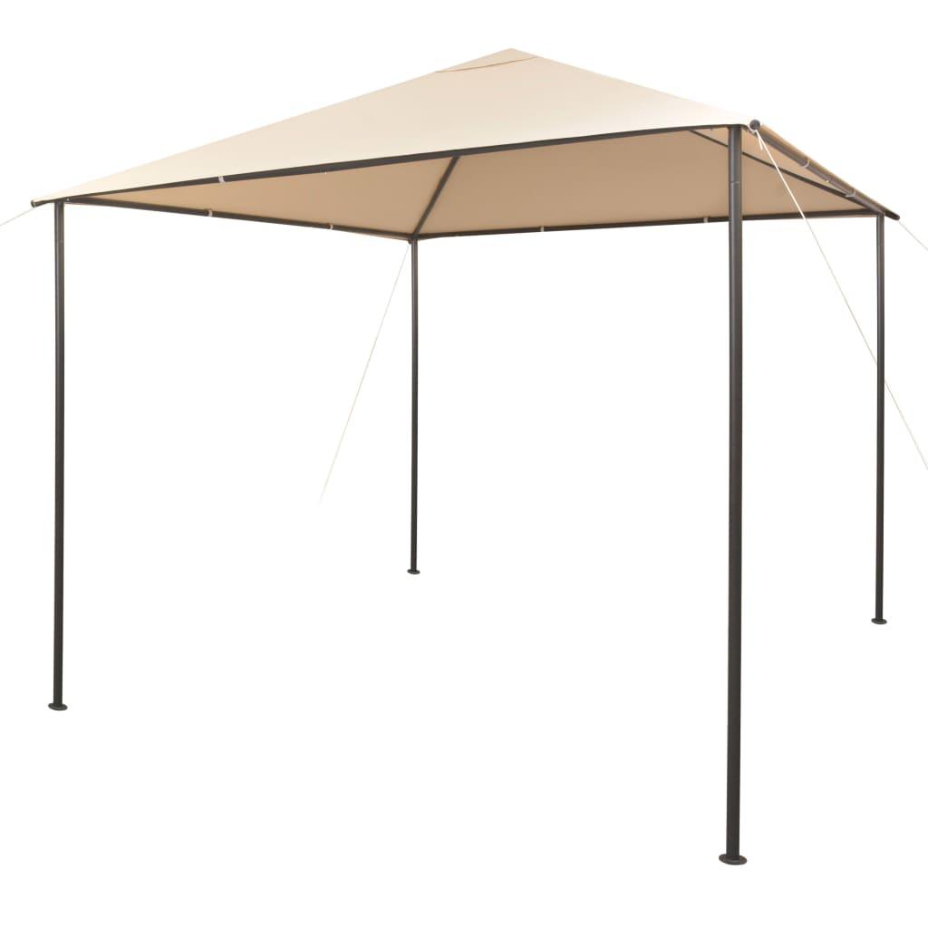 Pavillon Med Baldakin 3x3 Stål Beige