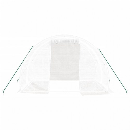 Drivhus med stålstel 6 m² - 3 × 2 × 2 m, hvid