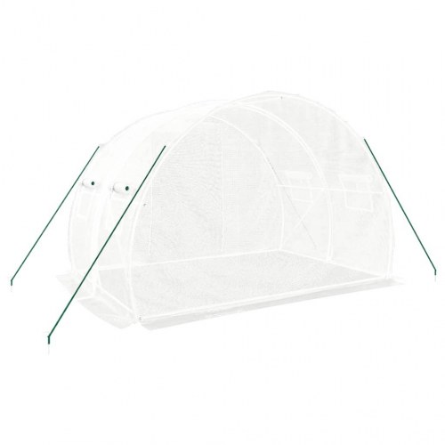 Drivhus med stålstel 6 m² - 3 × 2 × 2 m, hvid