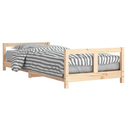 Sengeramme til juniorseng 80x200 cm massivt fyrretræ