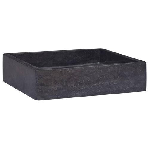 Håndvask 40x40x10 cm marmor sort