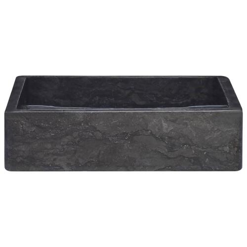 Håndvask 40x40x10 cm marmor sort