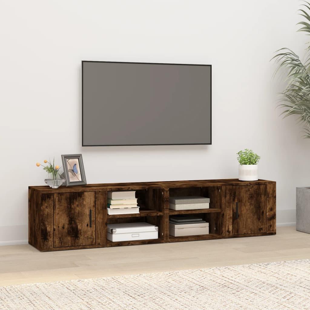 Skabe Stk 80x31 5x36 Konstrueret Træ Røget Egetræ