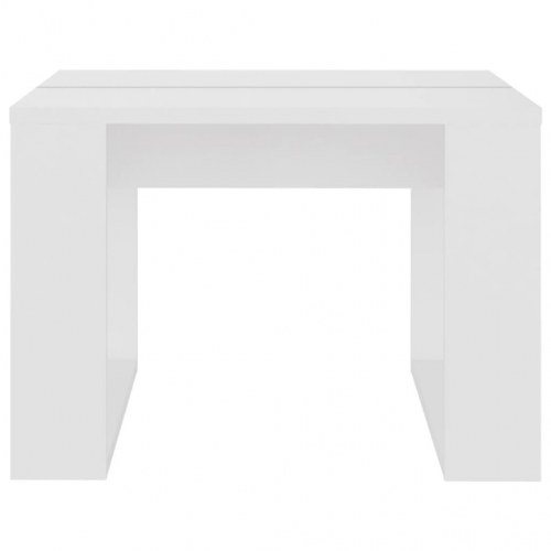 Sidebord 50 x 50 x 35 cm i konstrueret træ - hvidt sofabord