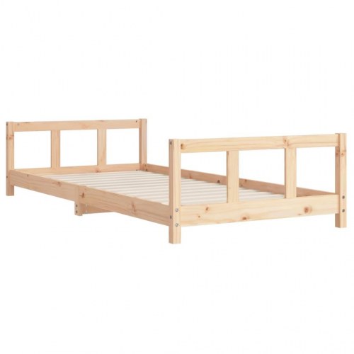Sengeramme til juniorseng 90 x 200 cm i massivt fyrretræ