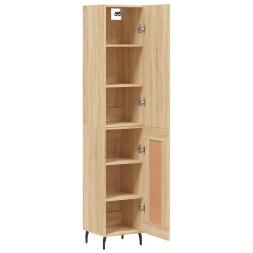 Skab 34,5x34x180 cm konstrueret træ sonoma-eg