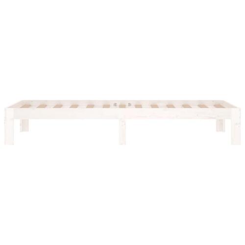 Sengeramme 75x190 cm Small Single massivt træ hvid