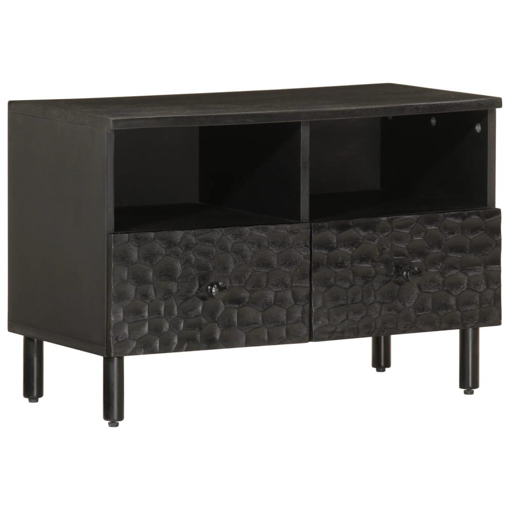 Tv Bord 70x33x46 Cm Massivt Mangotræ Sort