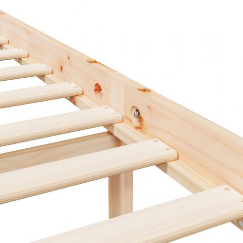 Seniorseng med sengegavl 90×200 cm - massivt fyrretræ