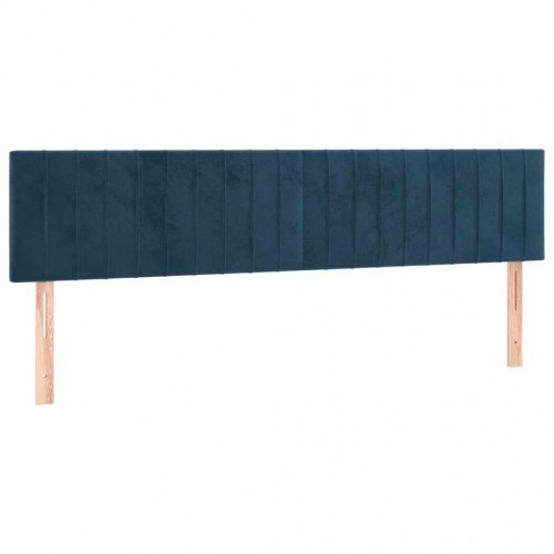 Kontinentalseng med madras og LED-lys 120 x 190 cm velour mørkeblå